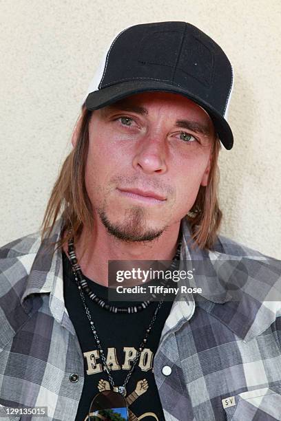 Paul Phillips of Puddle of Mudd attends the JVC Mobile Entertainment's Turn Me On Press Junket at American Rebel PR on April 6, 2011 in Los Angeles,...