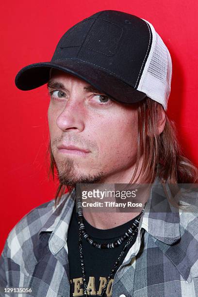 Paul Phillips of Puddle of Mudd attends the JVC Mobile Entertainment's Turn Me On Press Junket at American Rebel PR on April 6, 2011 in Los Angeles,...