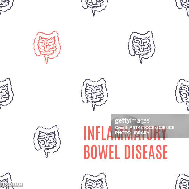 inflammatory bowel disorder, illustration - digestive system icon stock illustrations
