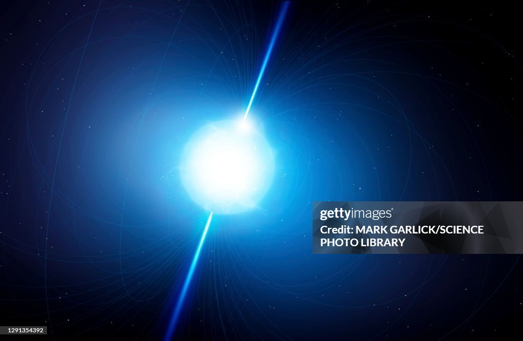 Artwork of a pulsar