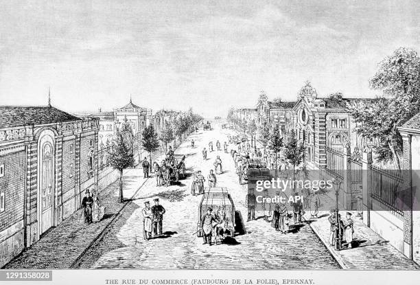 Avenue du Champagne à Epernay, dans la Marne, France.