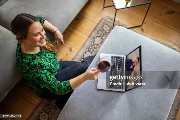 woman having online date - lonely hearts stock pictures, royalty-free photos & images