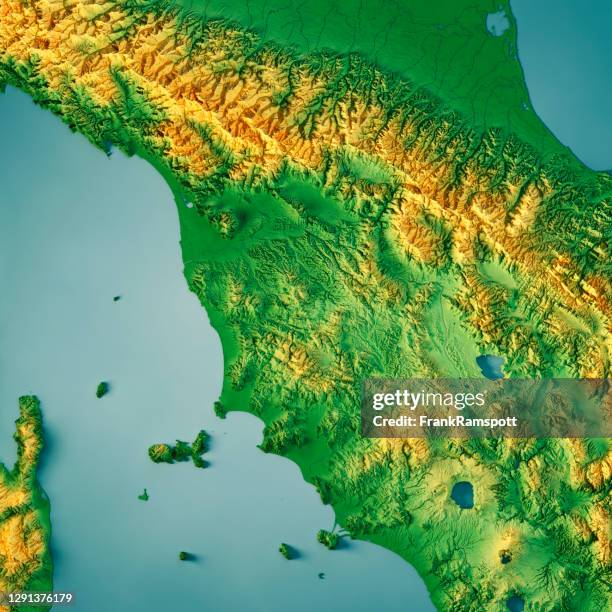 1 799 Tuscan Apennines Stock Photos High Res Pictures And Images Tuscany Italy 3d Render Topographic Map Color 