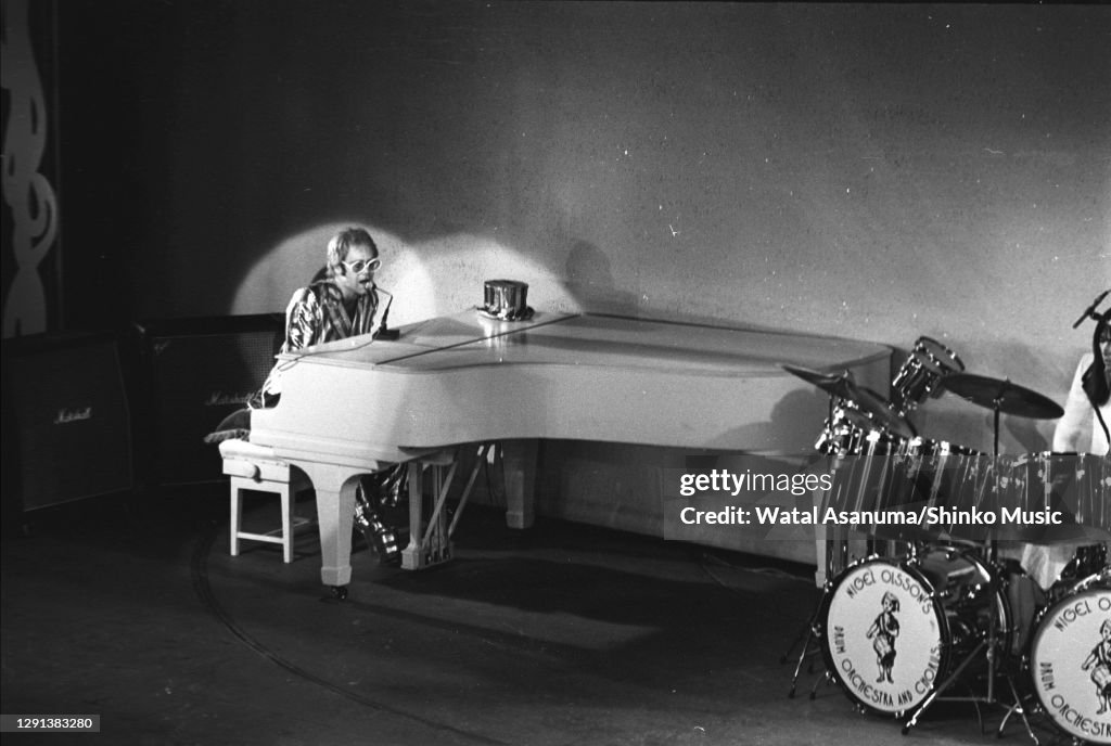 Elton John Performs At The 1972 Royal Variety Performance