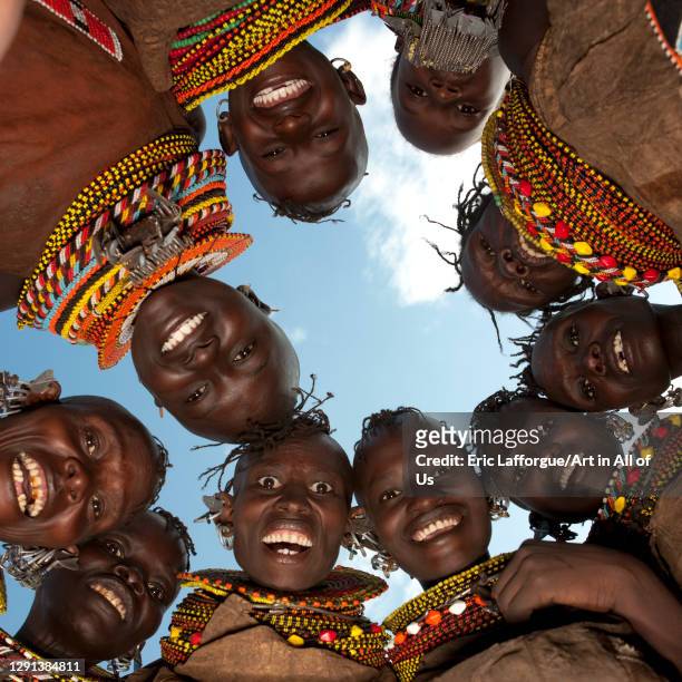 Portrait of Turkana tribe women, Rift Valley Province, Turkana lake, Kenya on July 8, 2009 in Turkana Lake, Kenya.