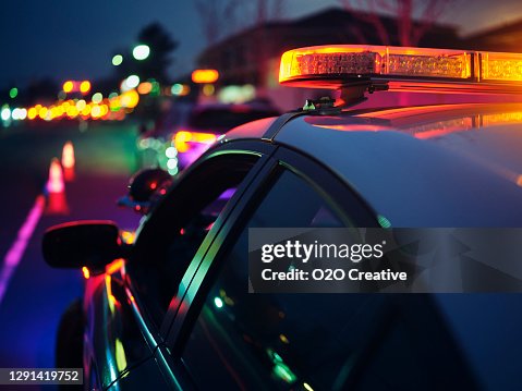 Nightime Police Traffic Stop Nightime Police Traffic Stop