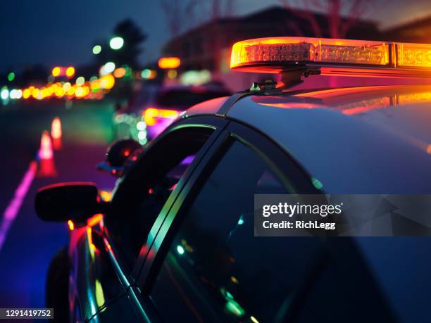 nightime polisen traffic stop - law enforcement bildbanksfoton och bilder