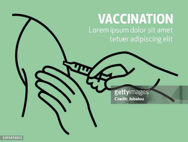 疫苗接種醫療全球戰鬥單線設計 - 風邪 幅插畫檔、美工圖案、卡通及圖標