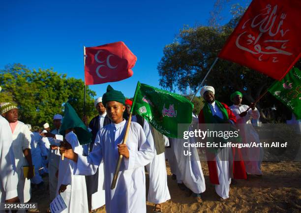 Muslim people celebrating the Maulid festival, Lamu County, Lamu, Kenya on March 4, 2011 in Lamu, Kenya.