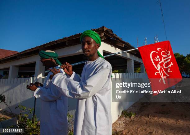 Muslim people celebrating the Maulid festival, Lamu County, Lamu, Kenya on March 4, 2011 in Lamu, Kenya.