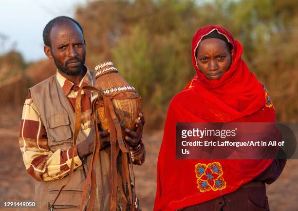 Couple of Borana people, Marsabit County, Marsabit, Kenya on July 13, 2009 in Marsabit, Kenya.