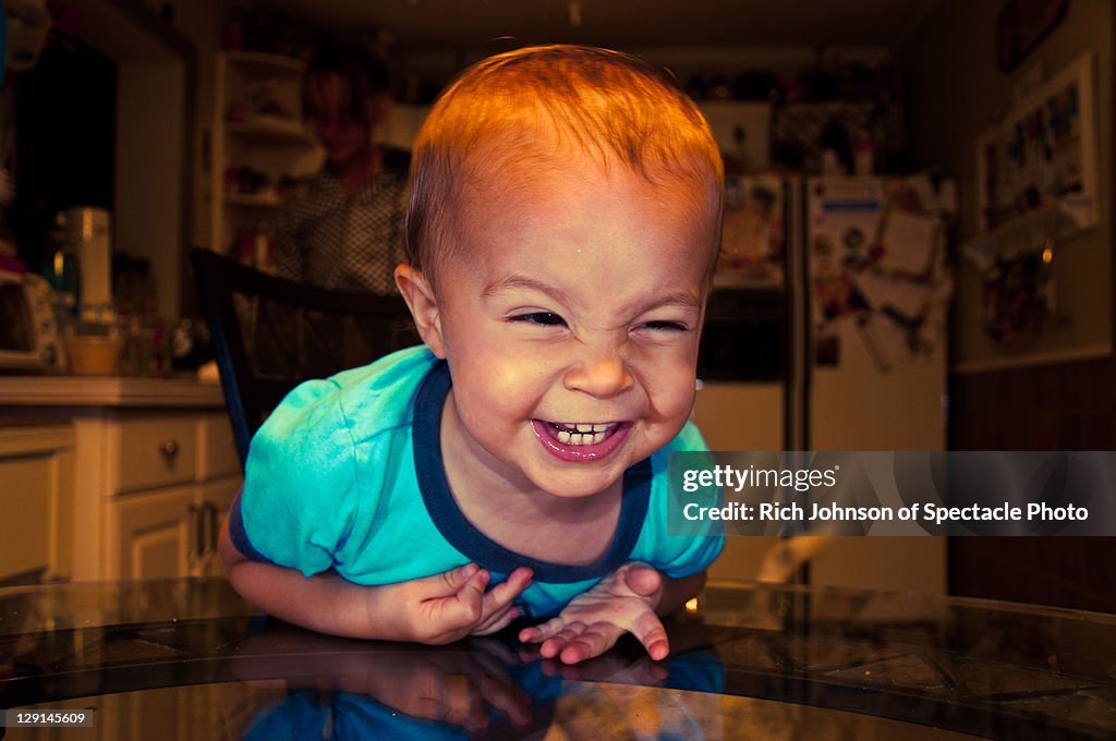 Boy laughing