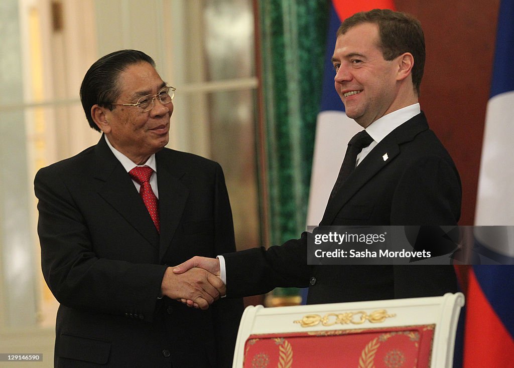 medvedev visit laos