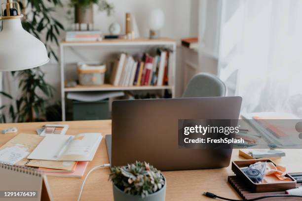 a shot of an empty home office - empty small office stock pictures, royalty-free photos & images