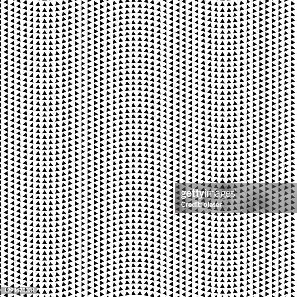 evenly spaced solid triangles in wave pattern - concentric circle vector stock illustrations
