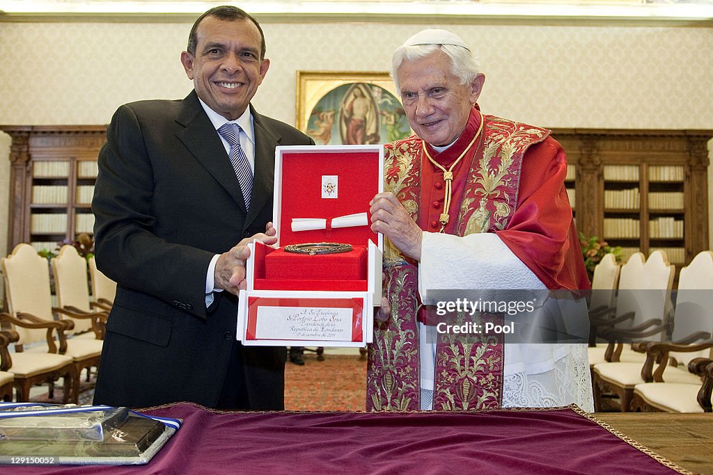 Pope Benedict XVI Meets With Honduras President