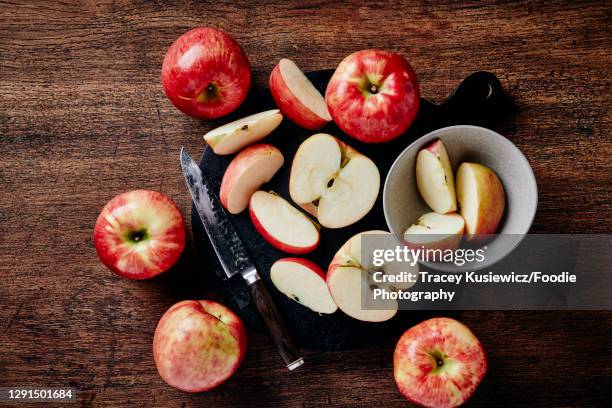 honey crisp apples - apple stock pictures, royalty-free photos & images
