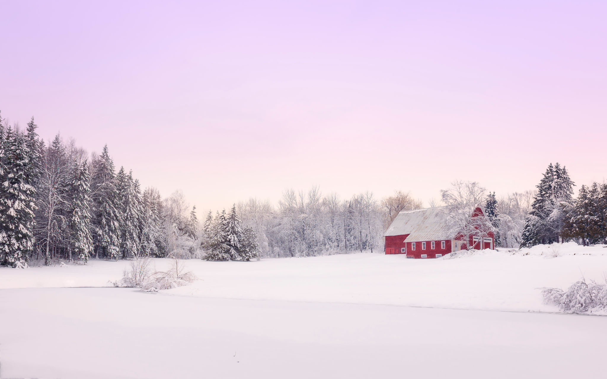 winter barn