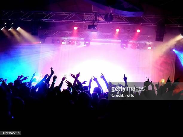 spectators - concert stock pictures, royalty-free photos & images
