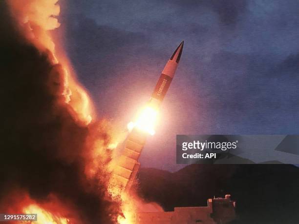 Le "nouveau type d'arme tactique guidée", missile nord-coréen 25 juillet 2019, Corée du Nord.