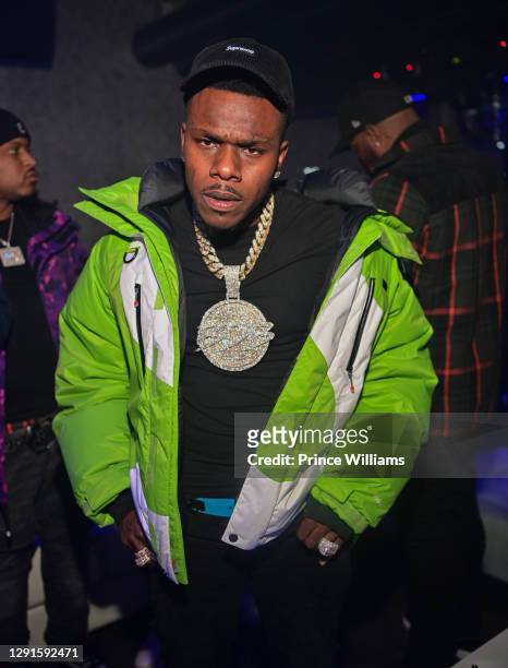 Rapper DaBaby attends Offset Birthday Celebration at Republic Lounge on December 14, 2020 in Atlanta, Georgia.