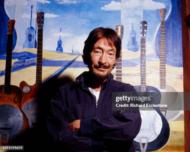 Chris Rea, English singer-songwriter and guitarist, portrait, in his studio in 2005.