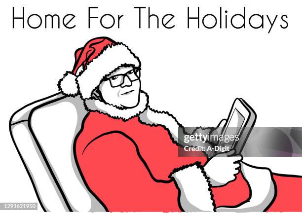 holidayseasonreadyfather - geek family travel stock illustrations