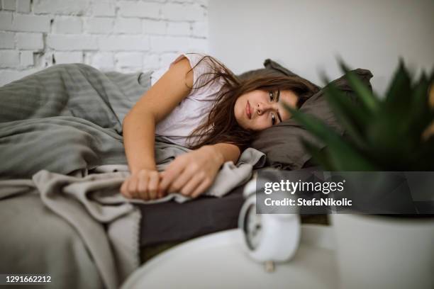 relaxed sleepy woman - can't sleep stock pictures, royalty-free photos & images