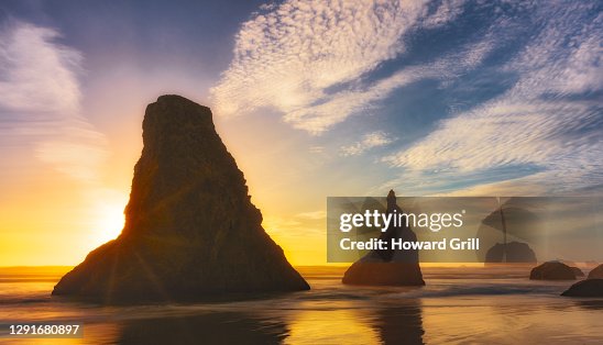 Sea Stack Sunset, Bandon, Oregon Sea Stack Sunset, Bandon, Oregon