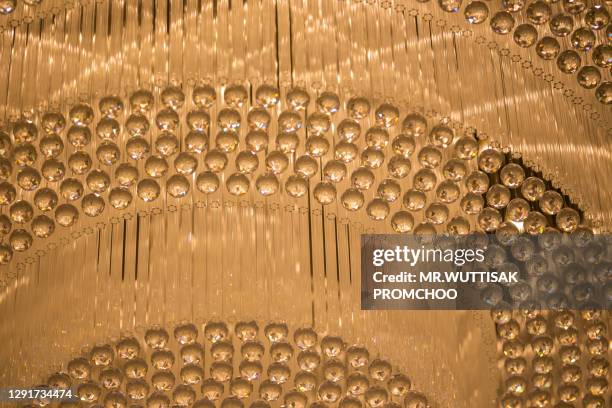 beautiful chandelier. - crystal chandelier stock pictures, royalty-free photos & images