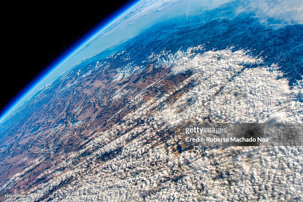 Horizon of Planet Earth, The ISS is flying over Pakistan and Tayikistan