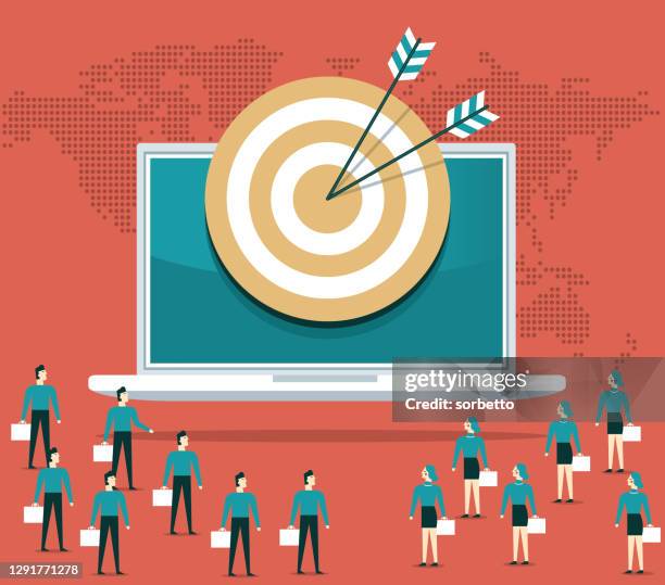 online media - audience targeting stock illustrations