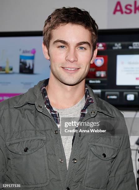Chace Crawford attends launch of T-Mobile's new Android-Powered Samsung Galaxy S II and HTC Amaze 4G at Espace on October 12, 2011 in New York City.