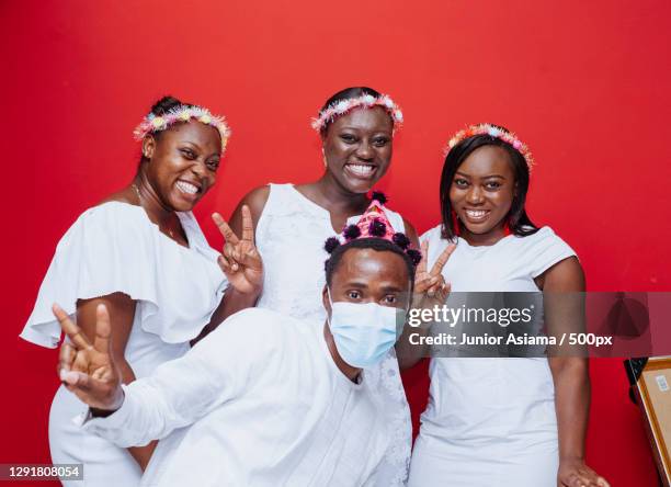 happy confident family celebrating,accra,ghana - ghanaian family bildbanksfoton och bilder