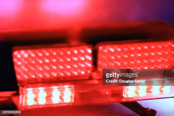paramedic vehicle flashing lights for emergency - ambulance lights stock pictures, royalty-free photos & images