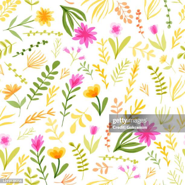 watercolor floral seamless pattern with delicate leaves and berries. spring blossom design for greeting cards, advertising, banners, leaflets and flyers. botanical vector design. tropical summer concept, design element. - wedding background stock illustrations