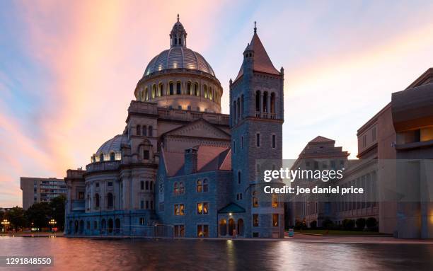 christian science church - the mother church, the first church of christ, scientist, boston, massachusetts, america - boston massachusetts landmark stock pictures, royalty-free photos & images