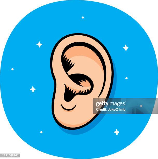 ear doodle 1 - earlobe stock illustrations