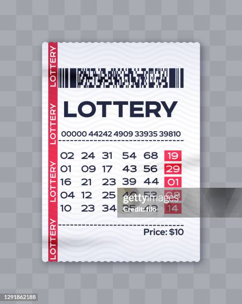 stockillustraties, clipart, cartoons en iconen met loterij ticket - loterij