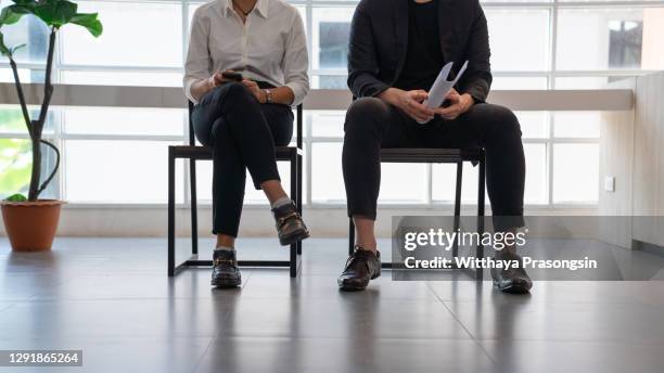 people waiting for job interview - söka jobb bildbanksfoton och bilder