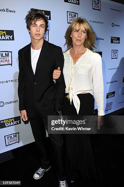 Willoughby Robinson and Sophie Windham arrive at "The Rum Diary" premiere presented by Film Independent at LACMA held at the Los Angeles County...