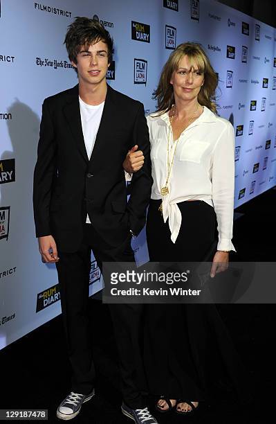 Willoughby Robinson and Sophie Windham arrive at "The Rum Diary" premiere presented by Film Independent at LACMA held at the Los Angeles County...