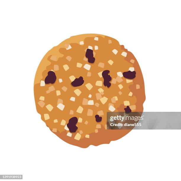 homemade oatmeal raisin cookie - oatmeal raisin stock illustrations