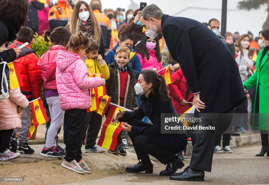 Spanish Royals Visit A Caritas Project