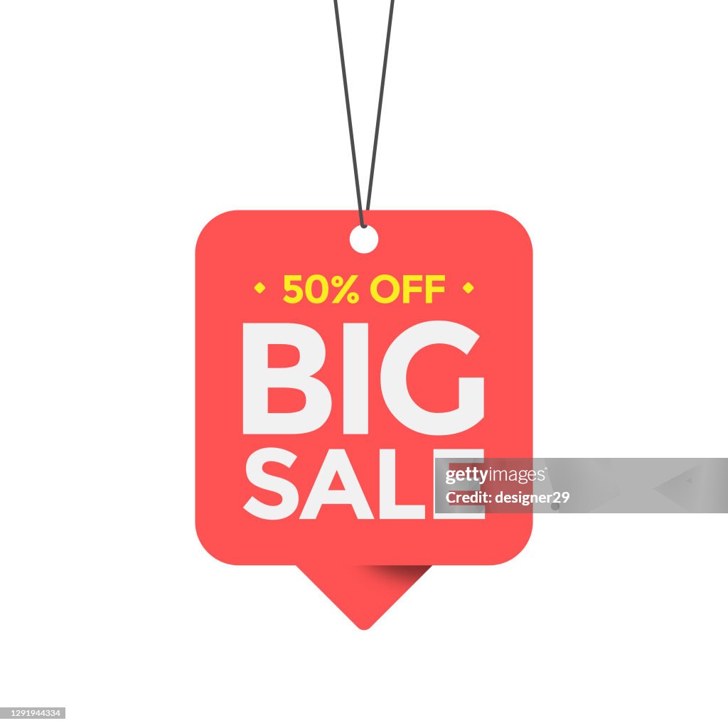 Boleto de Gran Venta. Oferta especial, Descuento y Mega Venta Vector Diseño.