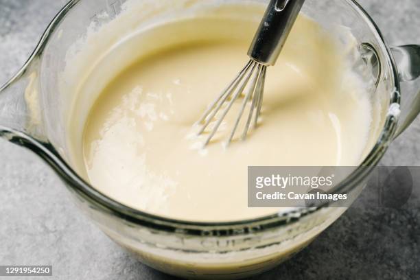 cornmeal batter for making cornbread - cornbread stock pictures, royalty-free photos & images