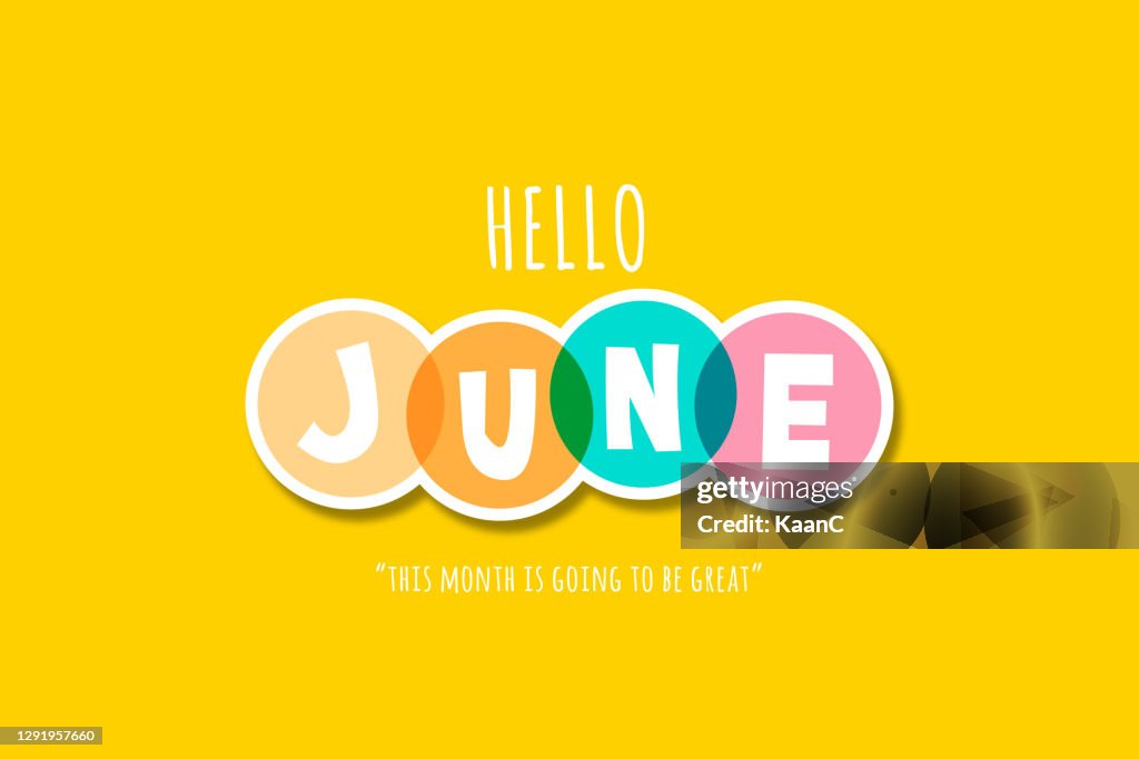 Hello June Lettering Hello June Lettering Stock Illustration High-Res Vector Graphic - Getty ...