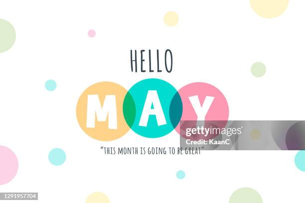 hello may lettering stock illustration - may in the summer stock illustrations