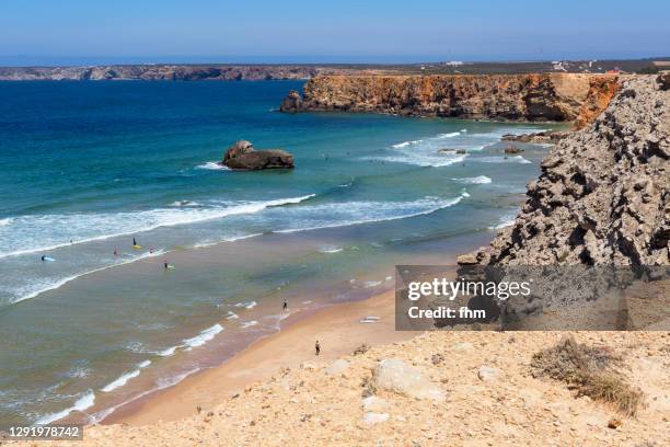 sagres beach (sagres, portugal) - sagres imagens e fotografias de stock