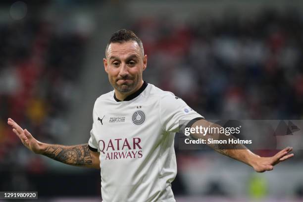 Santi Cazorla of Al Sadd in action during the Emir Cup Final between Al Sadd and Al Arabi at Al Rayyan Stadium on December 18, 2020 in Doha, Qatar.